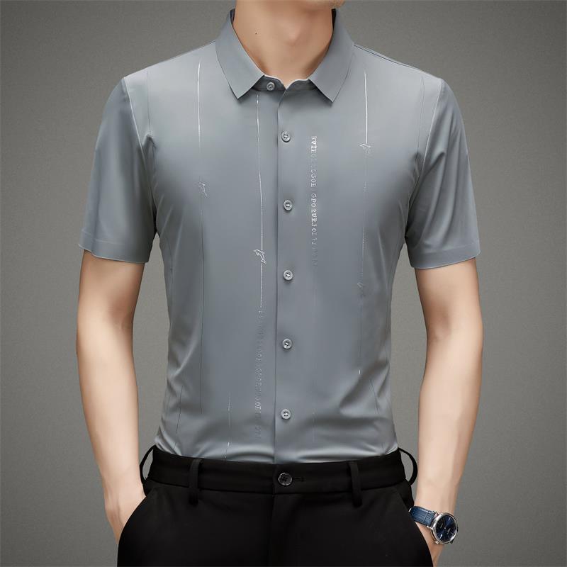 ✨Men's Stretch Anti-Wrinkle Ice Silk Shirt(50% OFF)