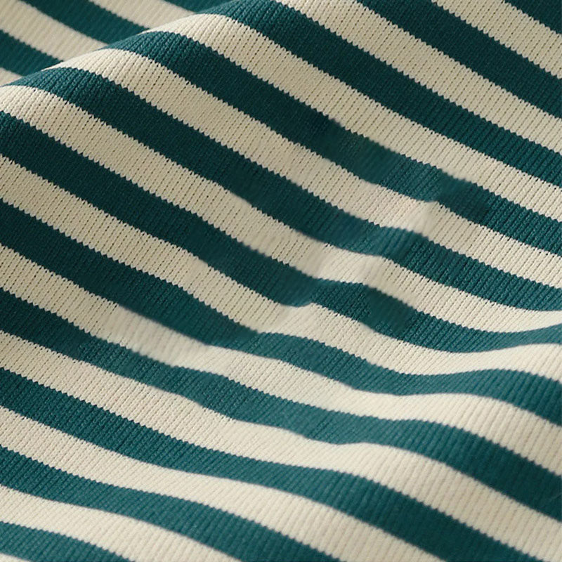 Men's Business Casual Striped Breathable Lapel T-Shirt