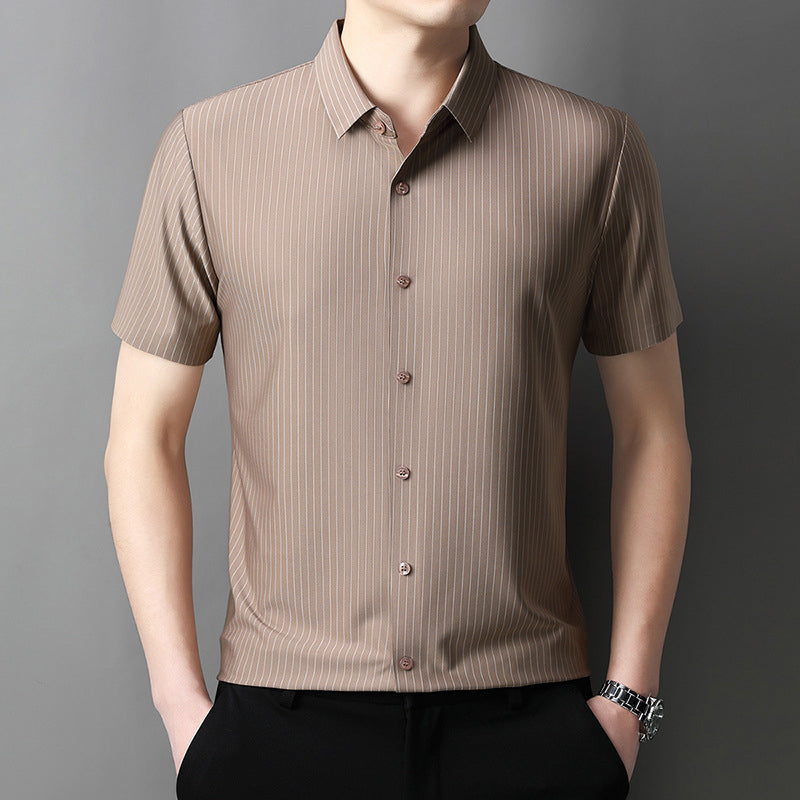 ⏳Summer Specials💥Men's Cooling Striped Button Down Shirt