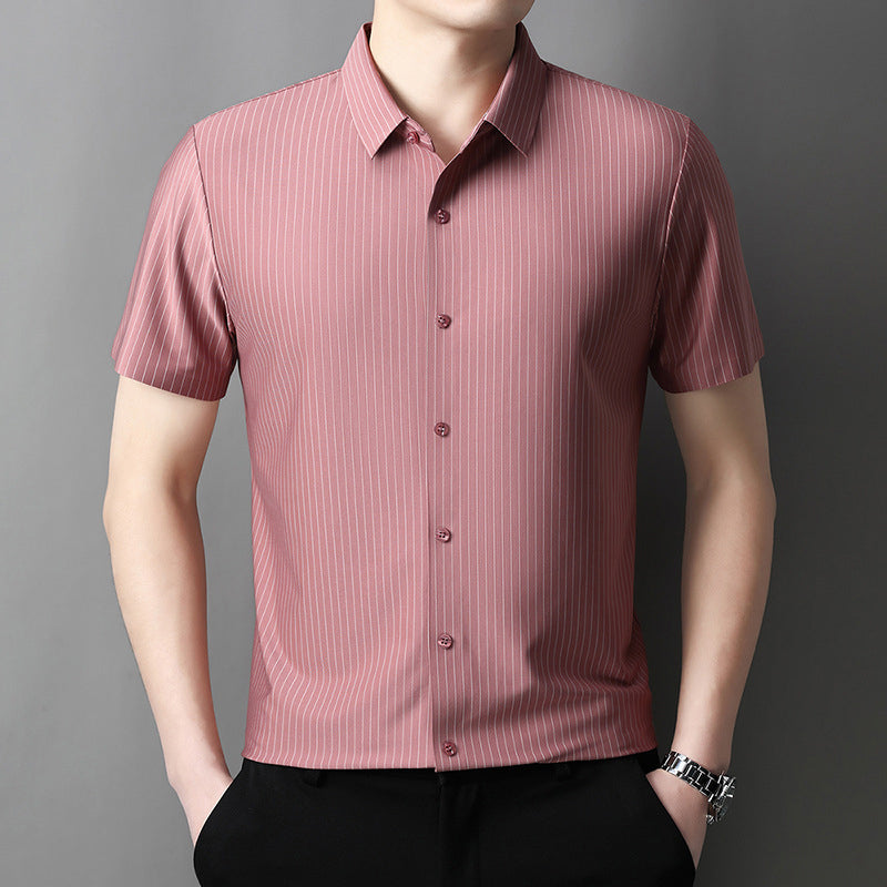 ⏳Summer Specials💥Men's Cooling Striped Button Down Shirt