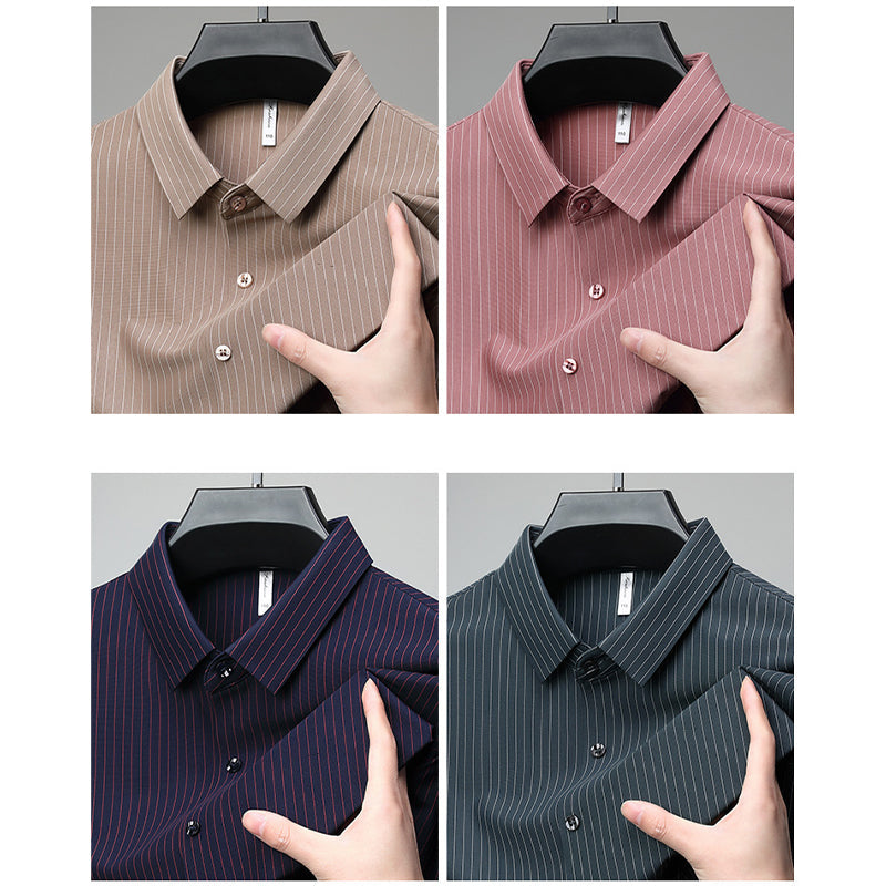 ⏳Summer Specials💥Men's Cooling Striped Button Down Shirt