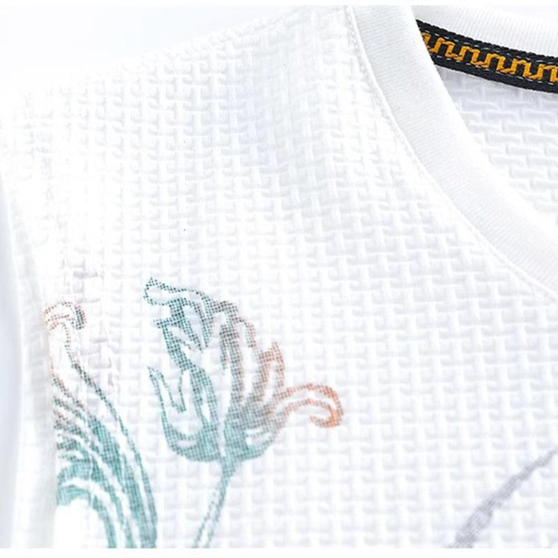 Men's Sleeveless Printed Cool Feeling Vest