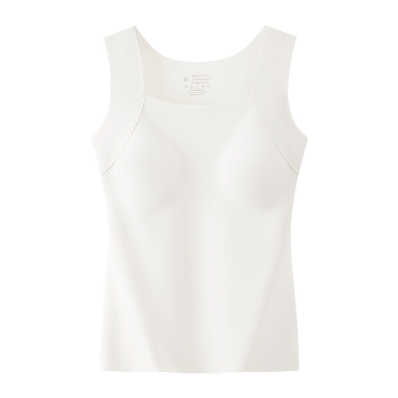 Shaping tank top with built-in bra