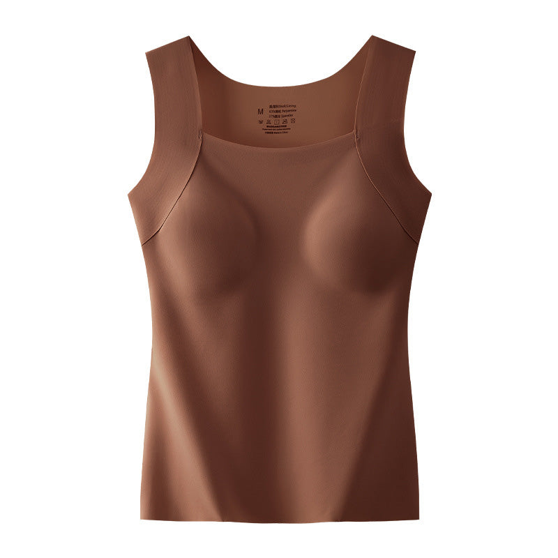Shaping tank top with built-in bra