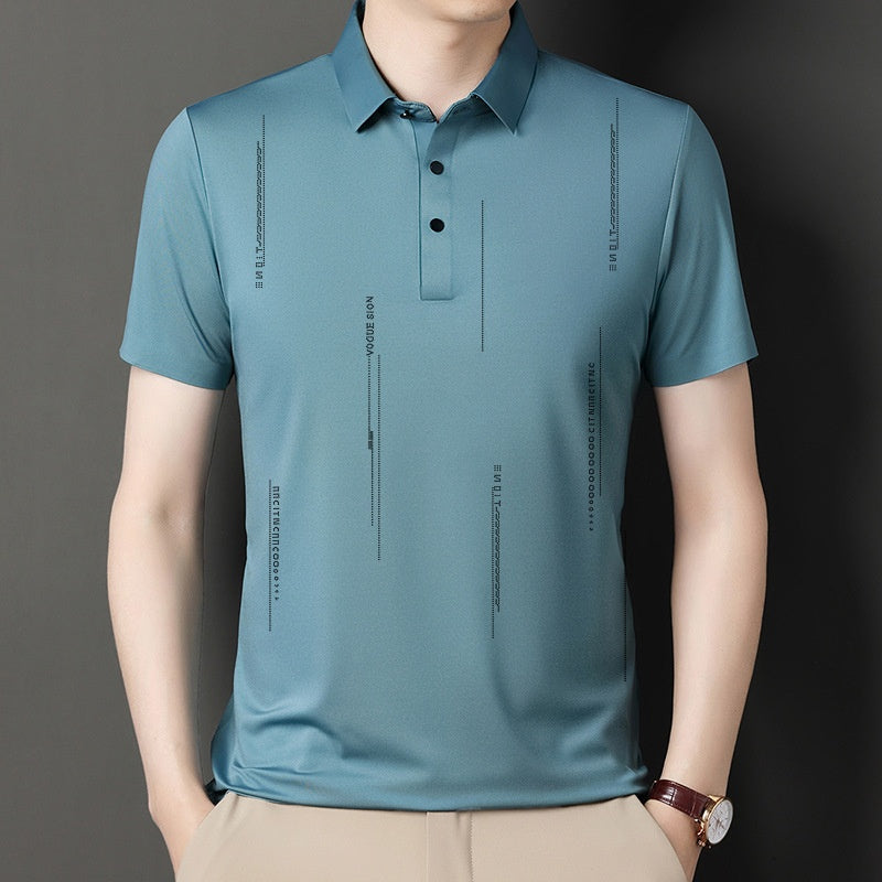 Men's Lapel Thin Short-Sleeve T-Shirt(50% OFF)