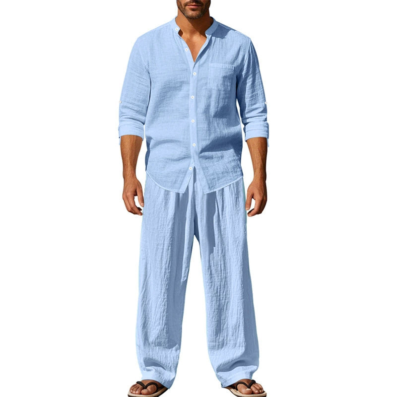👔 LIMITED-TIME 50% OFF! ✨ Men’s Shirt & Pants Set – Casual, Breathable Linen, Relaxed Fit ✨