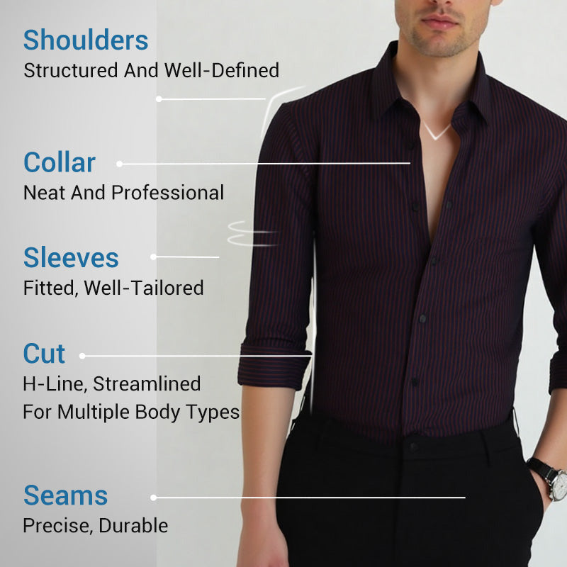 Men's Lightweight Breathable Striped Shirt