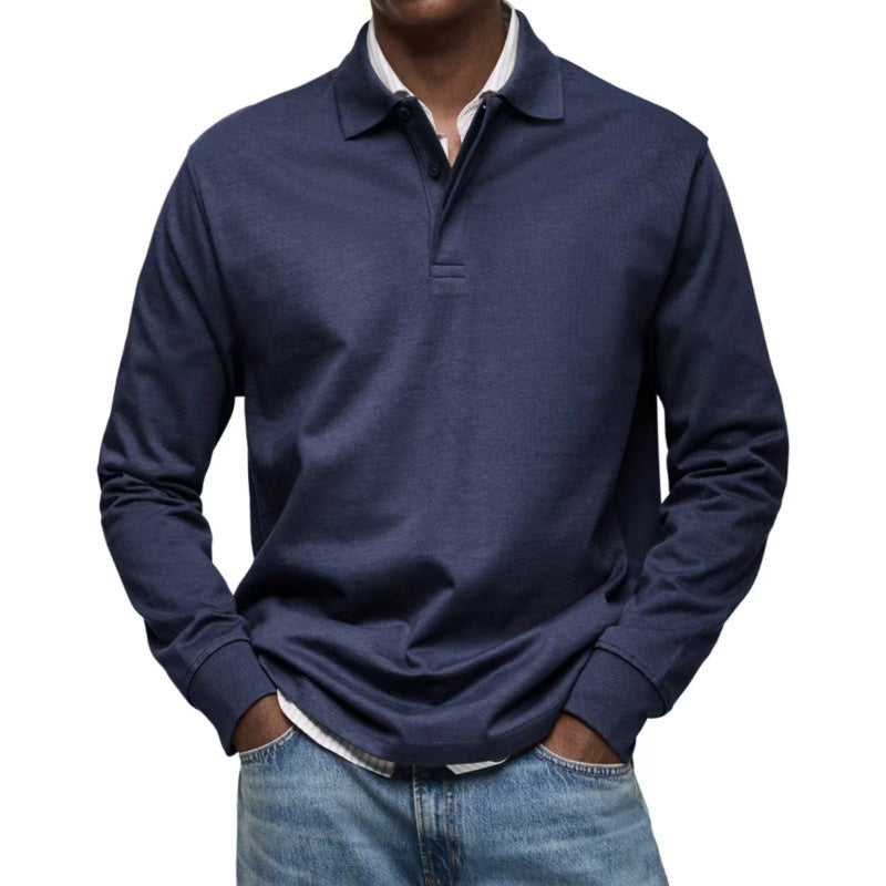 Solid Turn-down Collar Shirt With Long Sleeves(50% OFF)