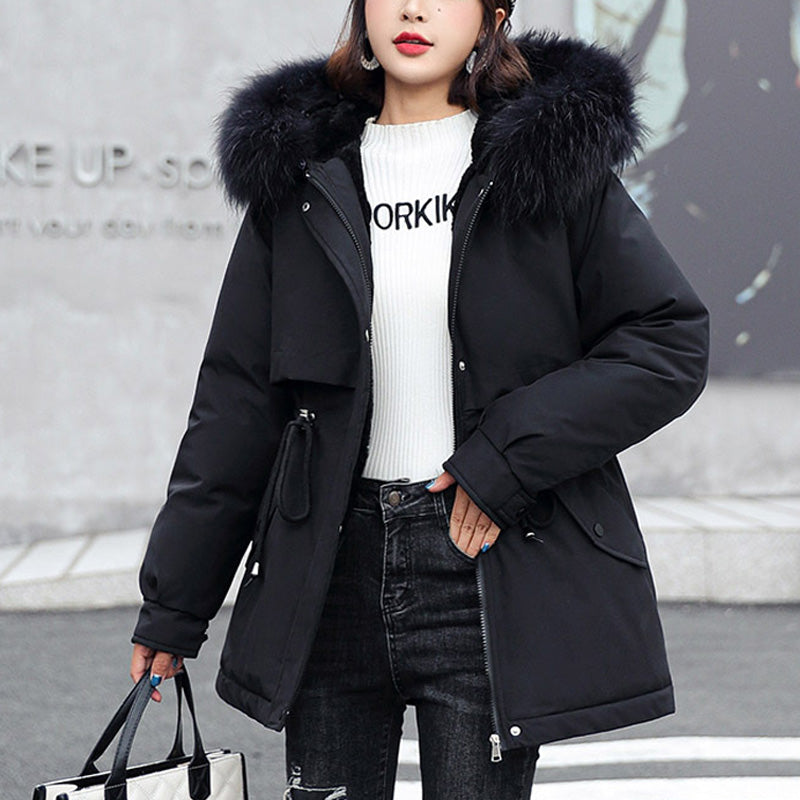 ⏳Limited-time 56% off⏰Woman’s Winter Loose Hooded Synthetic Fleece Thickened Parka Coat🧥