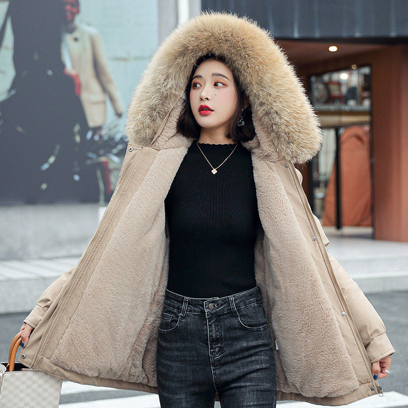 ⏳Limited-time 56% off⏰Woman’s Winter Loose Hooded Synthetic Fleece Thickened Parka Coat🧥