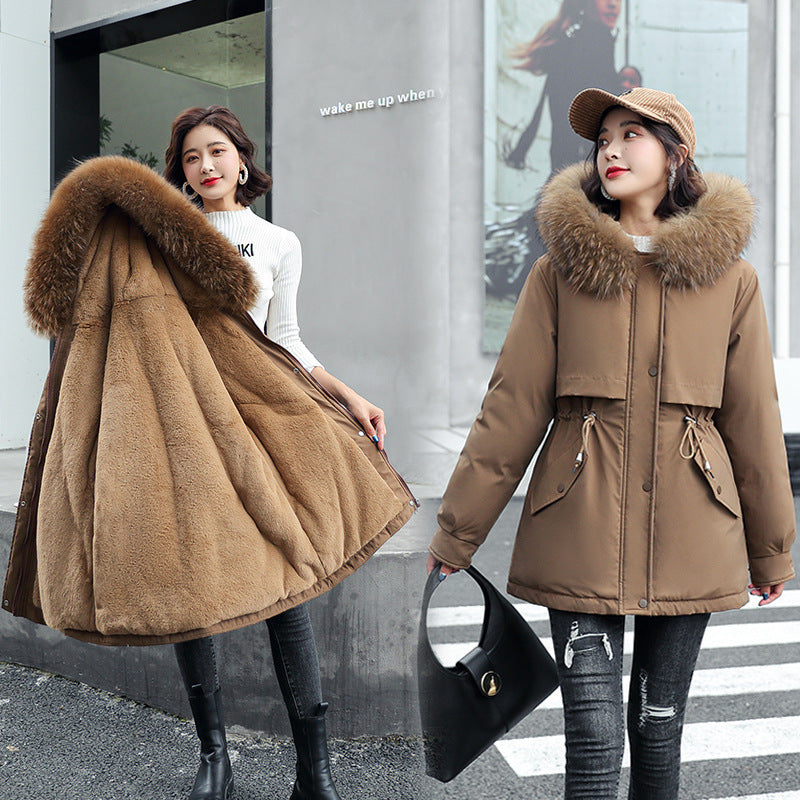 ⏳Limited-time 56% off⏰Woman’s Winter Loose Hooded Synthetic Fleece Thickened Parka Coat🧥