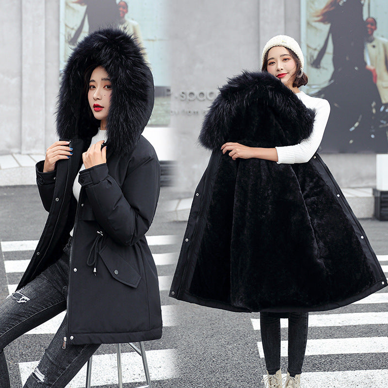 ⏳Limited-time 56% off⏰Woman’s Winter Loose Hooded Synthetic Fleece Thickened Parka Coat🧥