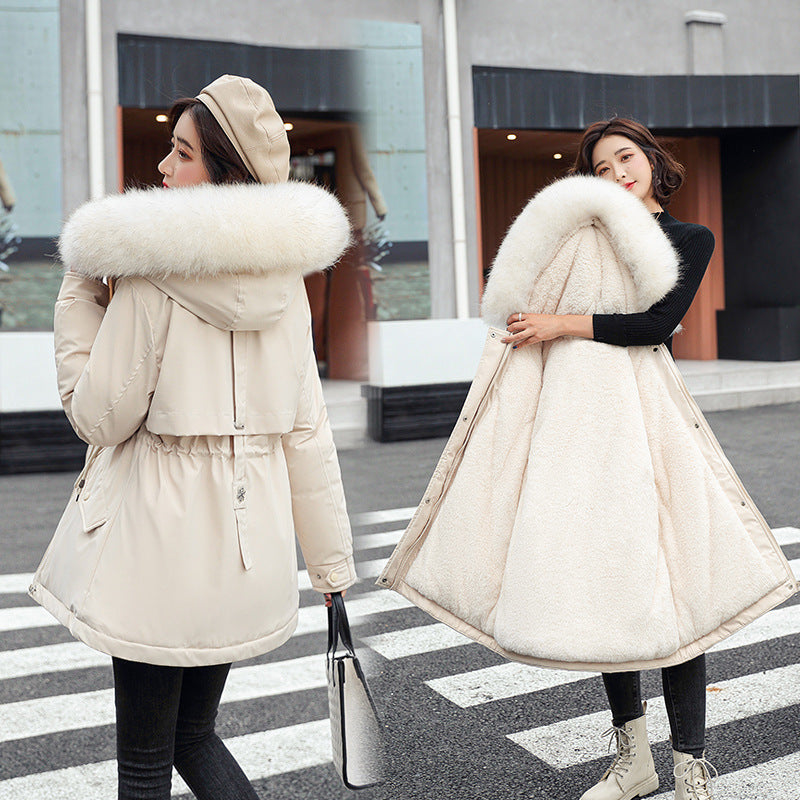 ⏳Limited-time 56% off⏰Woman’s Winter Loose Hooded Synthetic Fleece Thickened Parka Coat🧥