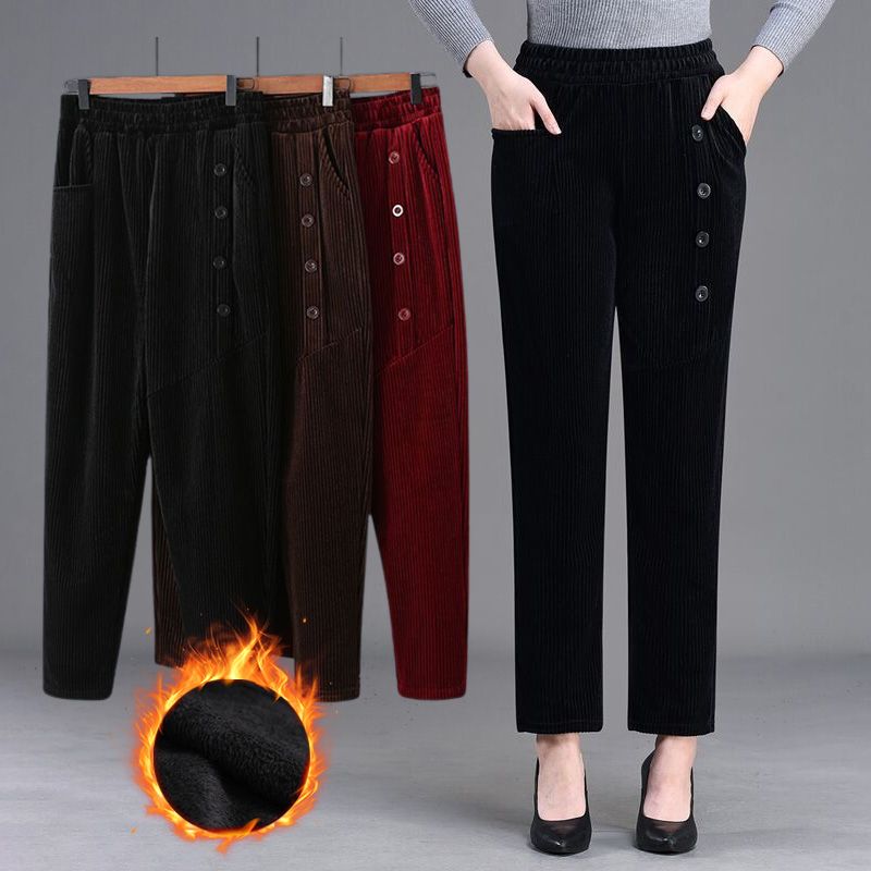 Women's High Waist Corduroy Warm Pants(50% OFF)