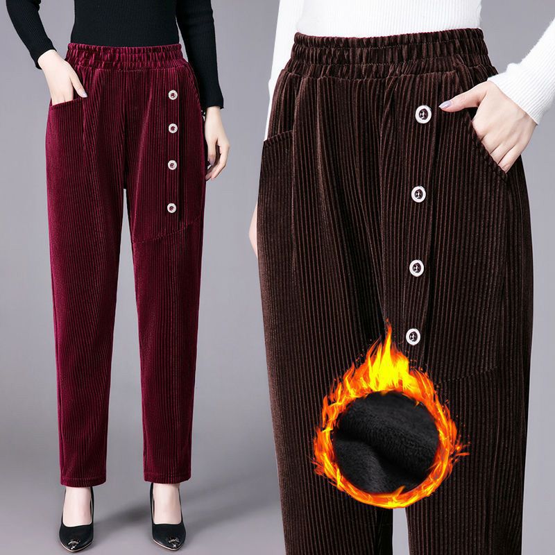 Women's High Waist Corduroy Warm Pants(50% OFF)