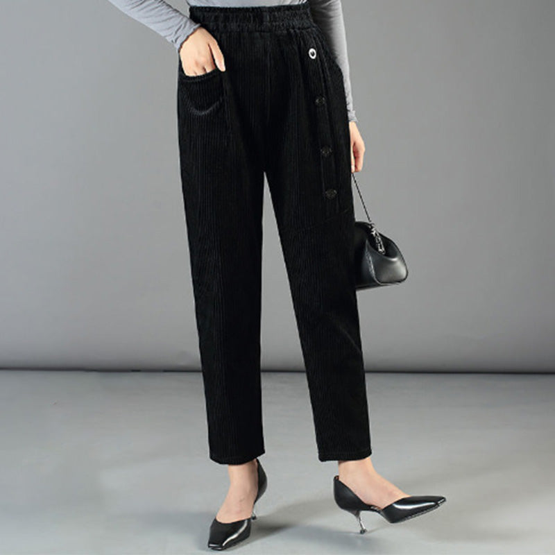 Women's High Waist Corduroy Warm Pants(50% OFF)