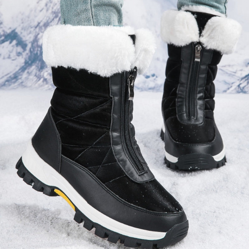 👢✨ Women’s Non-Slip Warm Zipper Snow Boots