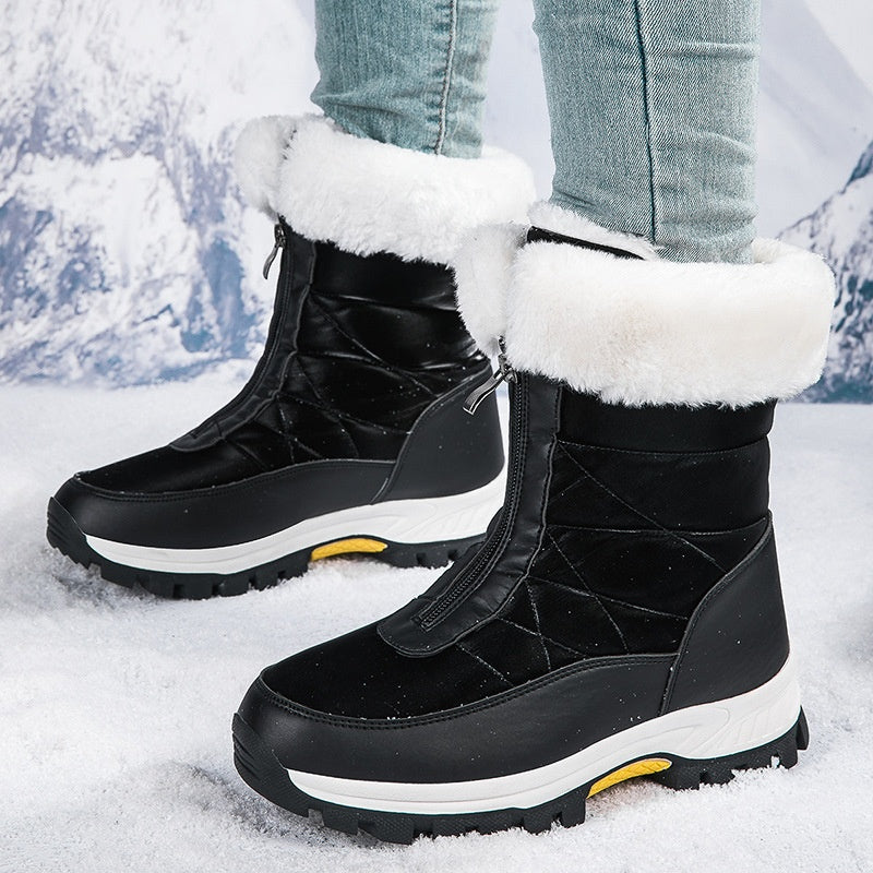 👢✨ Women’s Non-Slip Warm Zipper Snow Boots