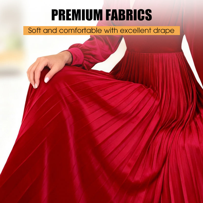 Women's Elegant V-Neck Waist- Cinching Dress (50% OFF)