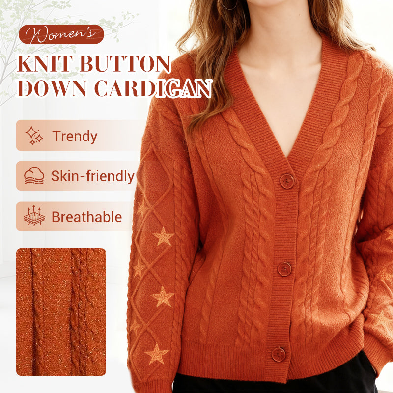 Women’s Knit Button Down Cardigan(50% OFF)
