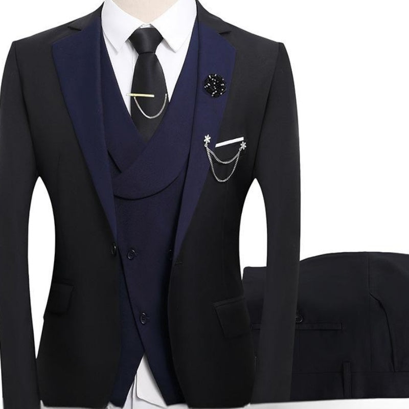 Modern Contrast Color Wedding Suit