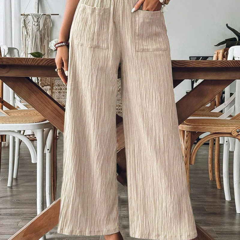 Women's Casual Solid-Color Loose-Fitting Pants
