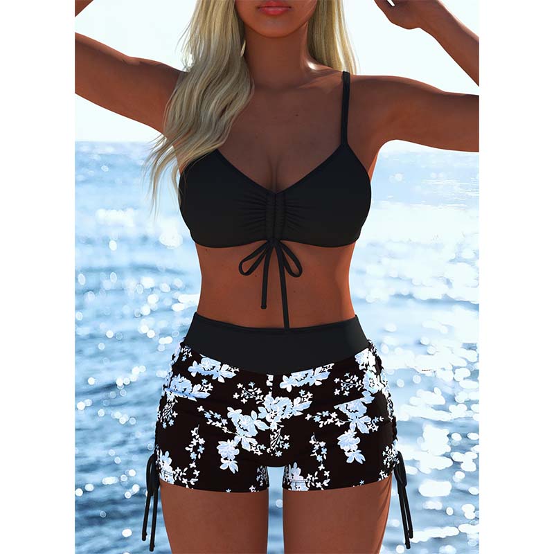 ๐ฉฑ LIMITED-TIME 50% OFF! โจ Women's Bikini Set โ Drawstring Top, Boy Shorts, Multiple Styles ๐๏ธ