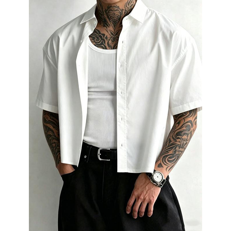 🔥LIMITED-TIME 50% OFF! 👔 Men’s Minimalist Short Sleeve Button-Up Shirt – Sleek, Stylish & Effortless ✨