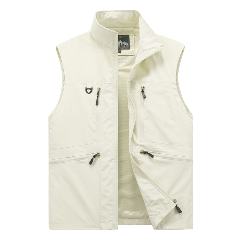 👷♂️💨Men's Breathable Mesh-Lined Work Vest | Multiple Pockets Utility Working Waistcoat
