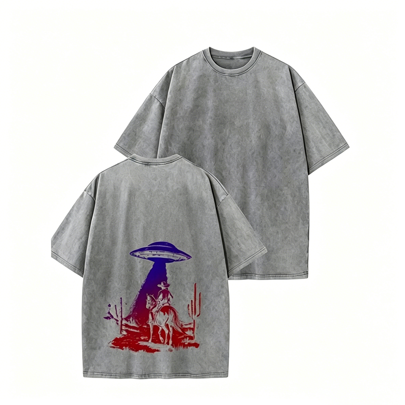 ๐ LIMITED-TIME 50% OFF! โจ Vintage UFO Cowboy Graphic Tee โ Retro, Unique, Soft Cotton ๐ธ