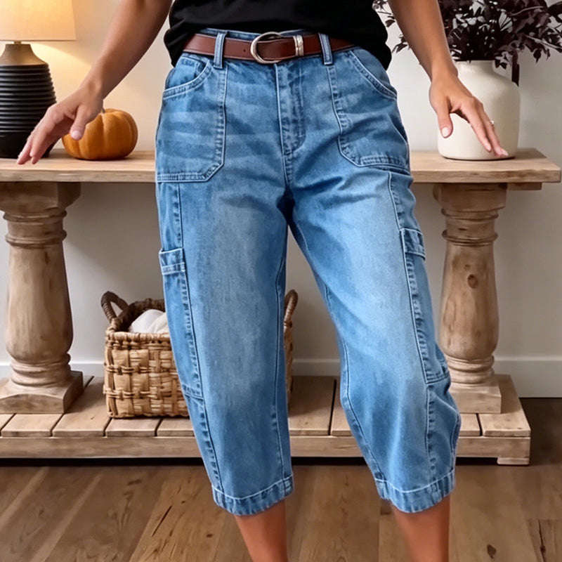 ๐ 50% RABATT! ๐ธ Women's Casual Stretchy Cropped Denim Pants โ Comfortable & versatile โ Perfect for casual days, summer outings or office chic โ breathable and stylish โจ๐ฟ
