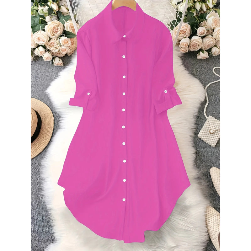 Women's Casual Long-Sleeve Button-Up Blouse ๐ Effortless Style, All-Day Comfort โ Your Go-To Layering Piece โจ