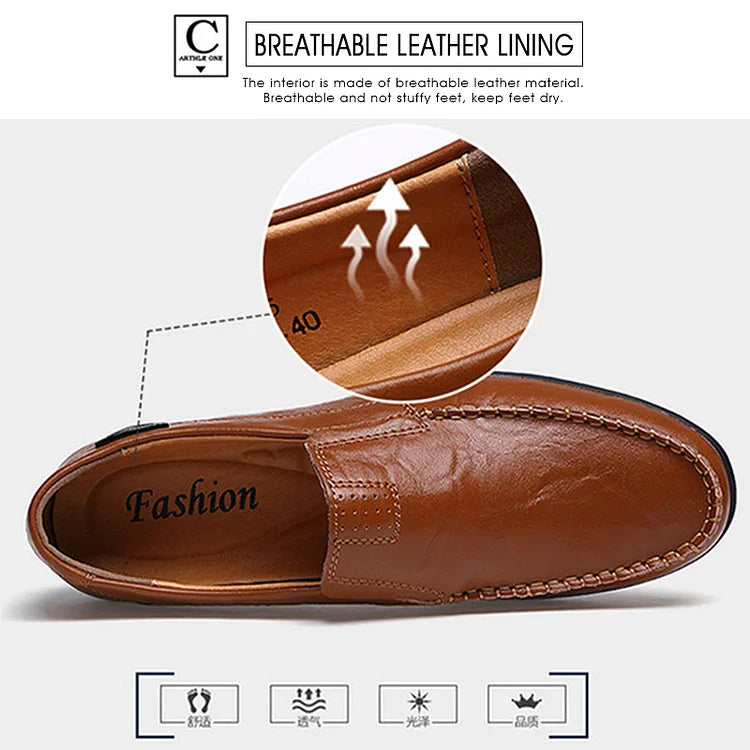 Men's Genuine Leather Loafers Shoes(50% OFF)