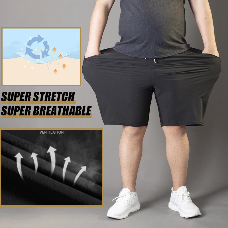 Men's Plus Size Ice Silk Stretch Shorts(50% OFF)
