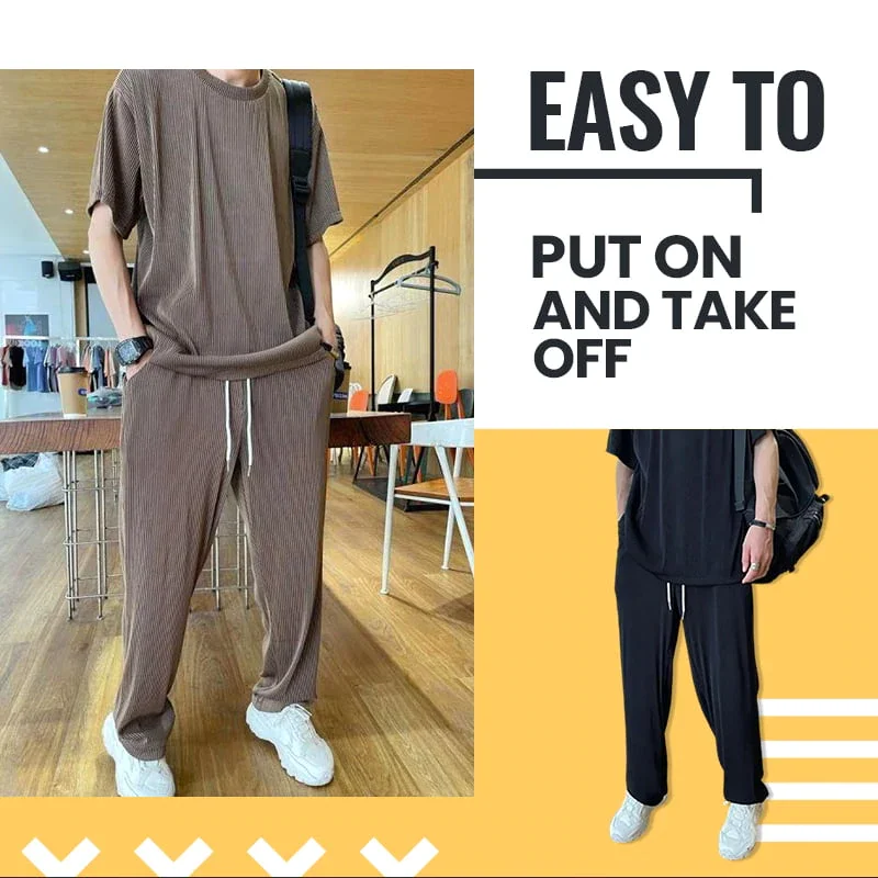 Men’s Loose Fashionable Long Sleeve 2-piece Set(50% OFF)