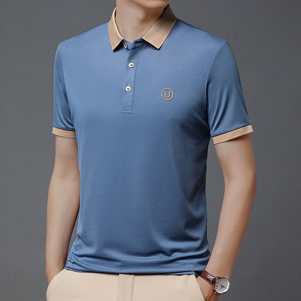 Men's Casual Embroidery Lapel Short Sleeves(50% OFF)