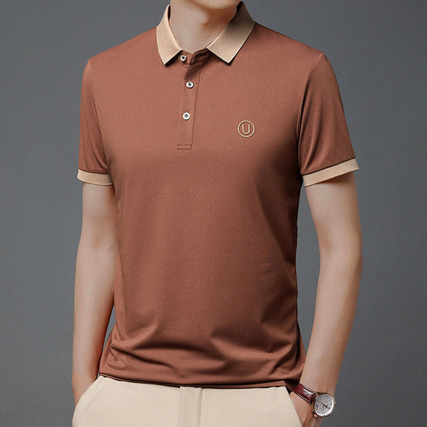Men's Casual Embroidery Lapel Short Sleeves(50% OFF)