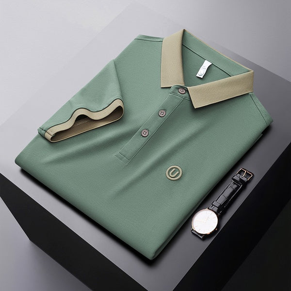Men's Casual Embroidery Lapel Short Sleeves(50% OFF)