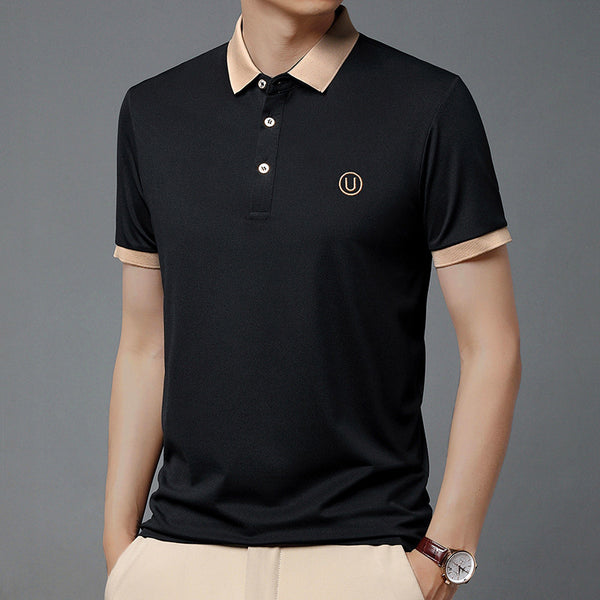 Men's Casual Embroidery Lapel Short Sleeves(50% OFF)