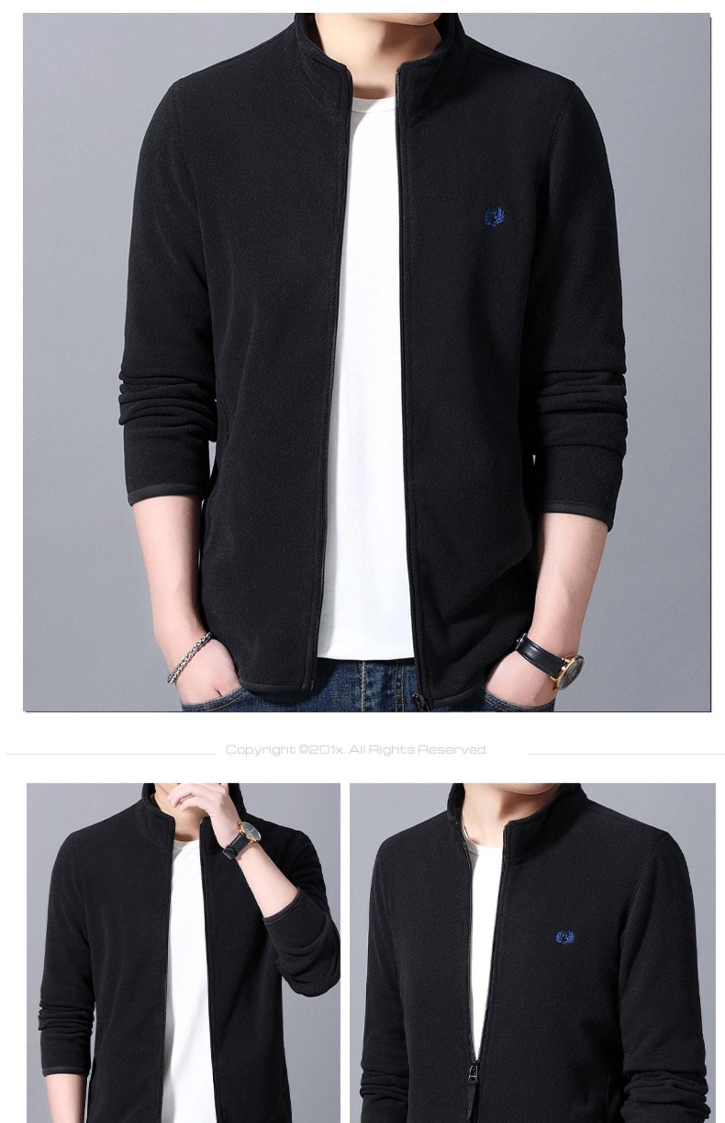 🎅【A Warm Gift in Winter】 Men's Lightweight Full Zip Outdoor Casual Soft Fleece Jacket