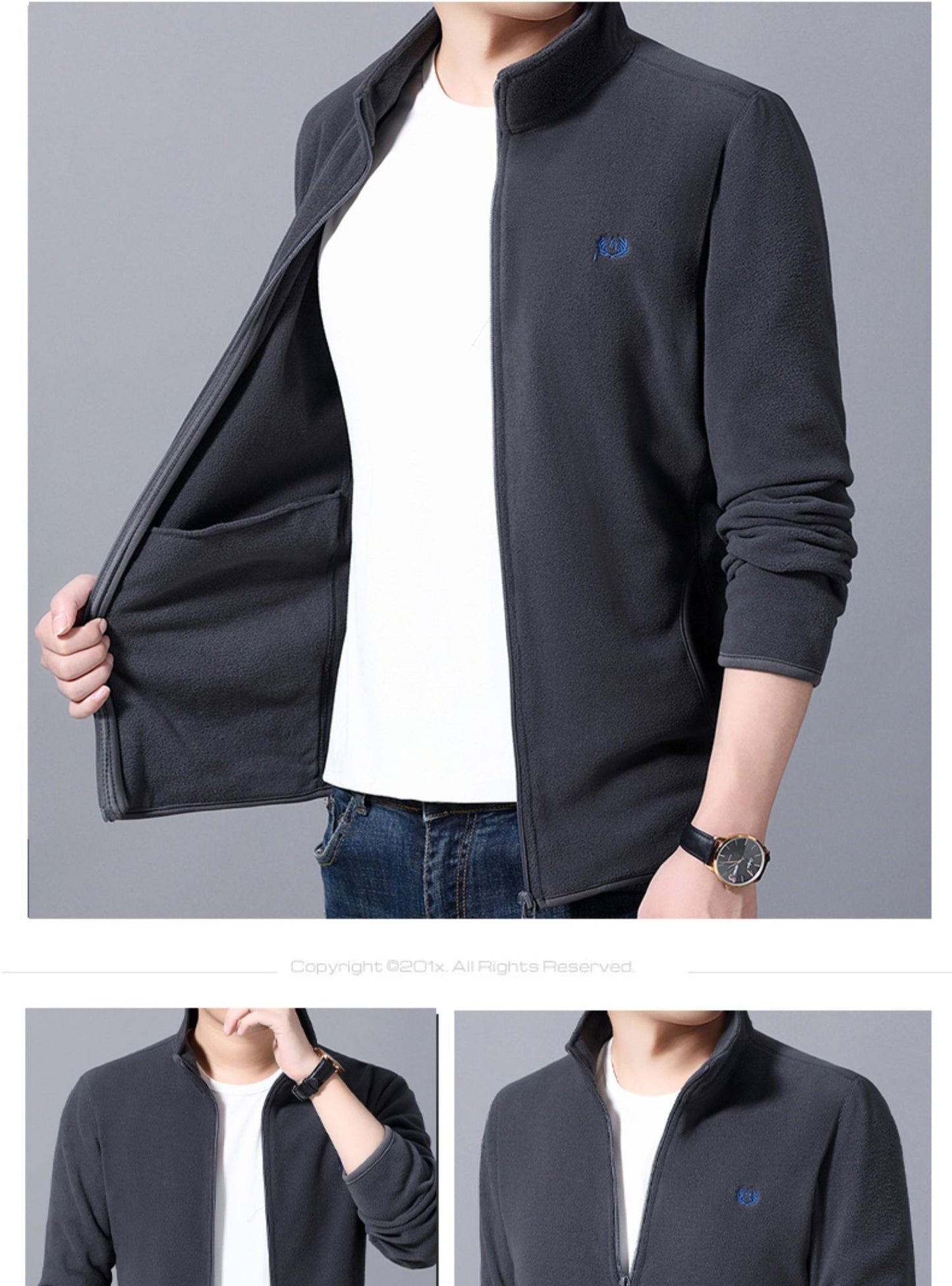 🎅【A Warm Gift in Winter】 Men's Lightweight Full Zip Outdoor Casual Soft Fleece Jacket