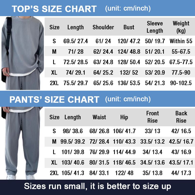 Ensemble 2 pièces à manches longues à la mode lâche pour hommes (50% de réduction)