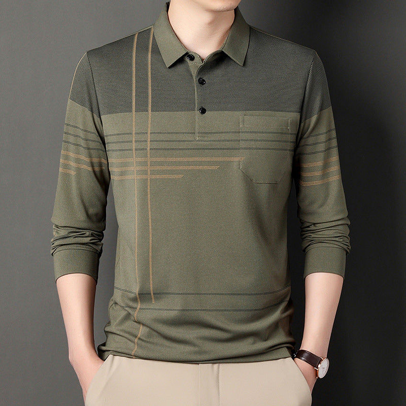 Perfect Gift🎁Men's Long Sleeve Striped Lapel Shirt(50% OFF)