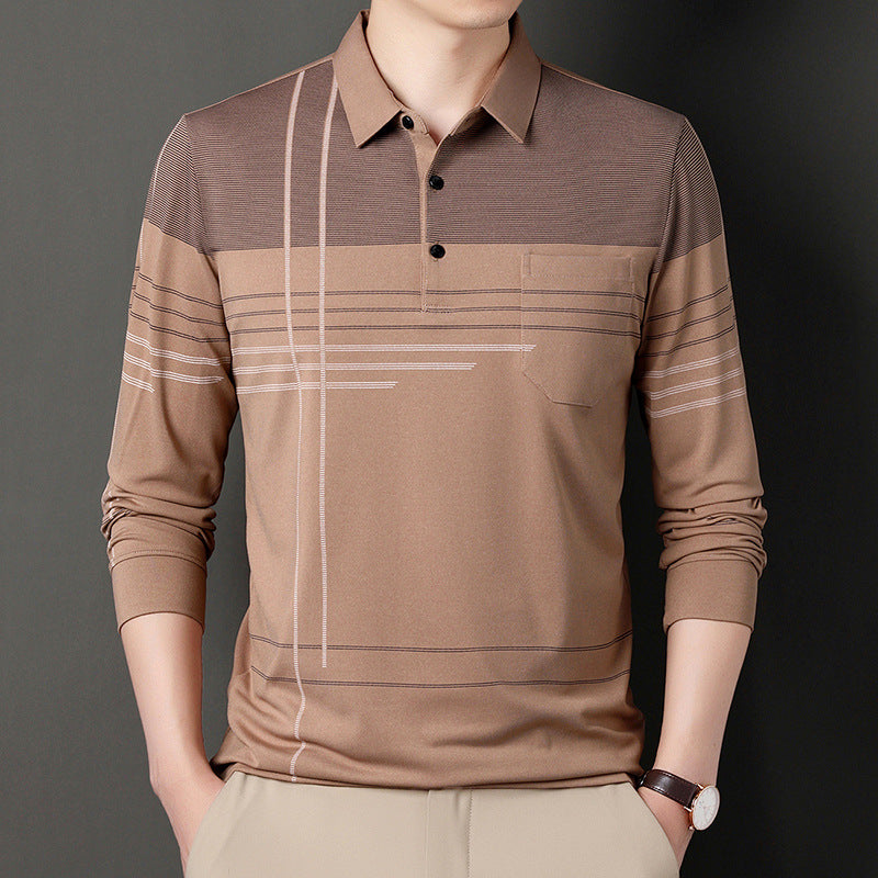 Perfect Gift🎁Men's Long Sleeve Striped Lapel Shirt(50% OFF)