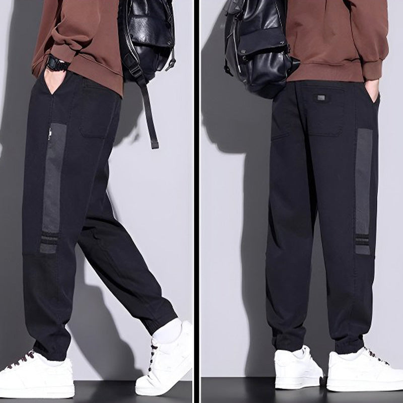 Ideal gift - Men's versatile and comfortable loose-fitting drawstring cargo pants