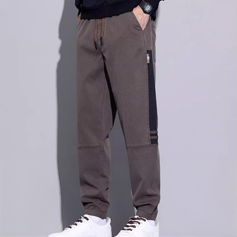 Ideal gift - Men's versatile and comfortable loose-fitting drawstring cargo pants