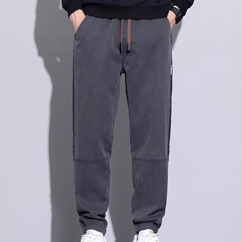 Ideal gift - Men's versatile and comfortable loose-fitting drawstring cargo pants