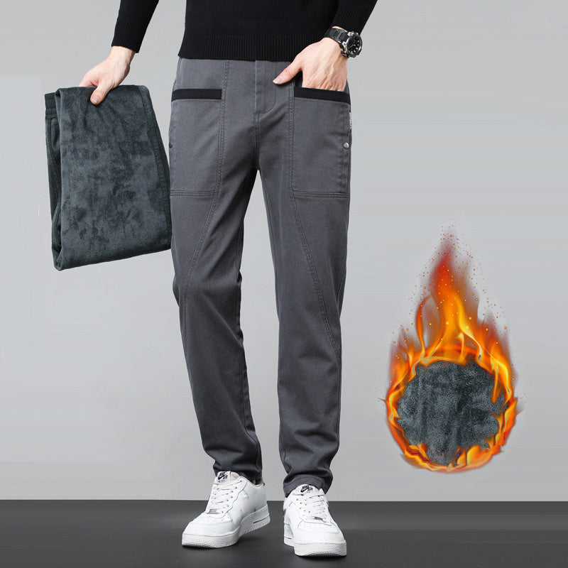 Men's Casual Stretch Straight Leg Pants with Large Pockets(50% OFF)