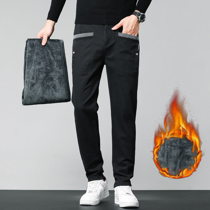 Men's Casual Stretch Straight Leg Pants with Large Pockets(50% OFF)