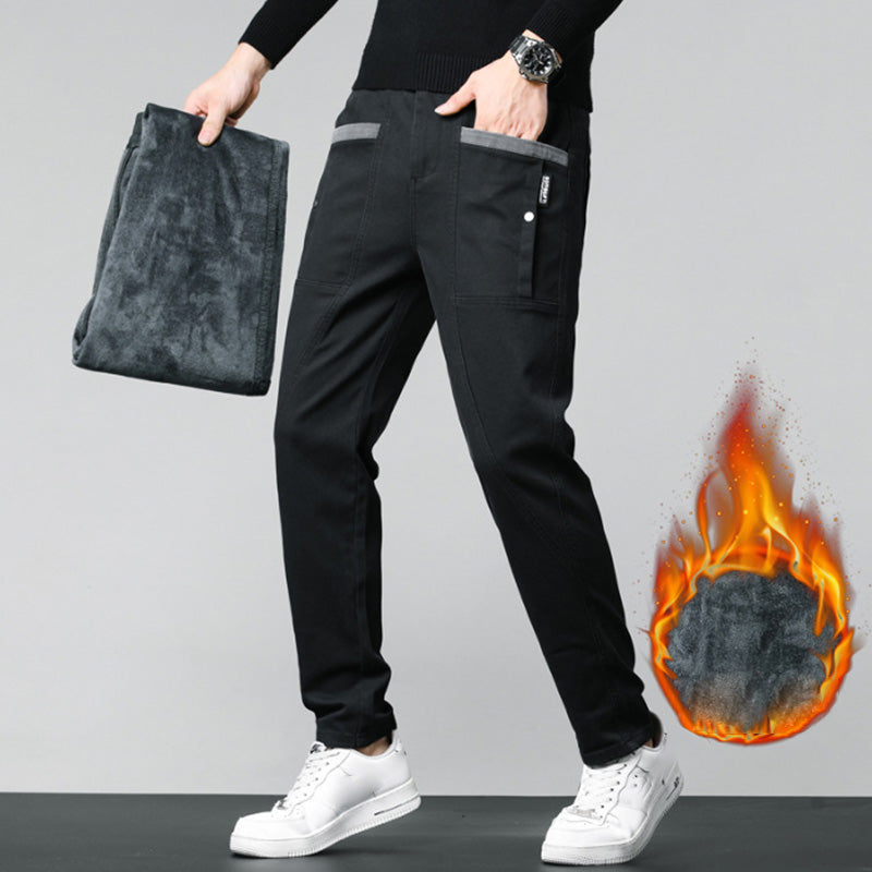 Men's Casual Stretch Straight Leg Pants with Large Pockets(50% OFF)
